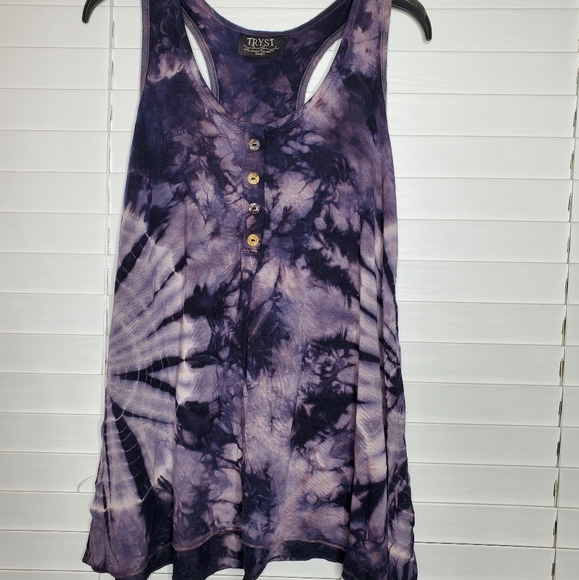 Tie-dye long flowy tank - Picture 1 of 1